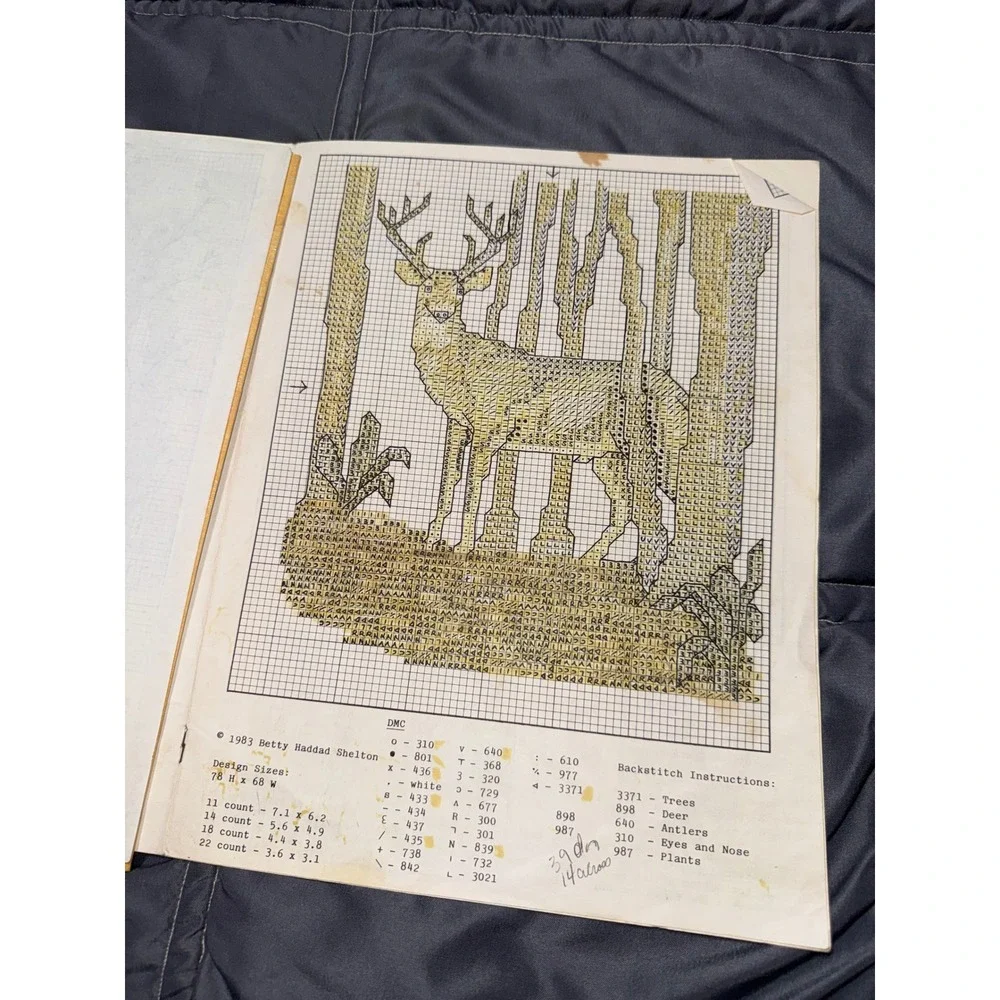 Creative Keepsakes The Deer Book Vol 1 CK146 Cross Stitch Patterns Vintage 1983
